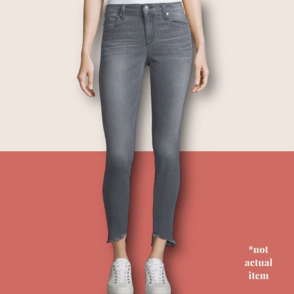 🩶 JOE'S JEANS THE BLONDIE SKINNY ANKLE GRAY HIGH RISE RAW HEM SZ 27
